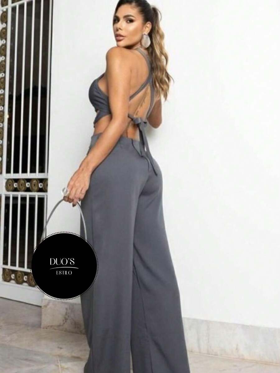 Women Two-Piece Outfits - 灰色 - 查看 1