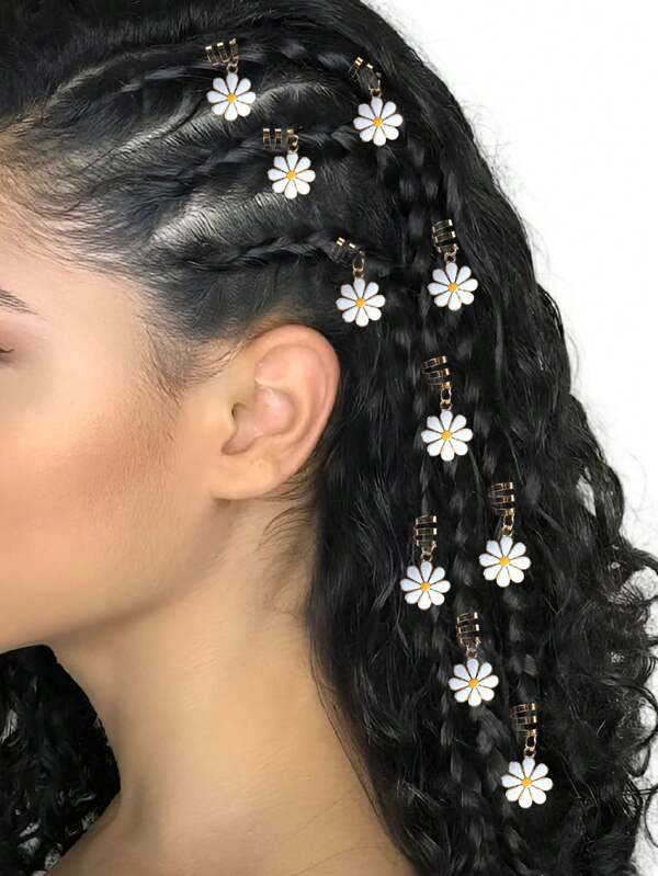 10 pièces Pinces à cheveux en or pour dreadlocks de femmes, accessoires de tête en or, pinces à cheveux, barrettes