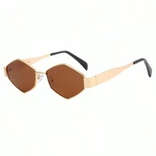 New Rhombus Fashionable Women Fashion Glasses, Summer Beach Party Glasses, Y2K Style, Suitable For Driving, Travel, Party, Outfit, Gift For Friends For Summer Beach Vacation,Outdoor,Travel