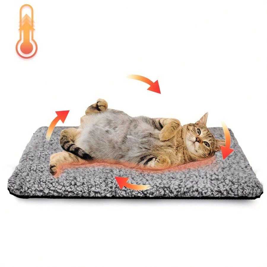 Super Soft Self Warming Cat Bed, Thermal Dog Crate Bed Mat For Sleeping