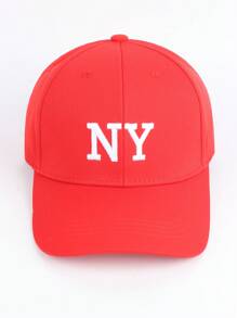 1pc Women's Fashion NY Embroidered Baseball Cap For All Seasons, Festive Baseball Cap, Couple's Daily Travel Outdoor Leisure Sports Cap.