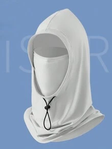 1set Sunscreen Mask For Men, Full Face, Headband, And Neck Protector, Removable Hood, Thin, Breathable, Summer Versatile Ice Silk Sun Hat For Women