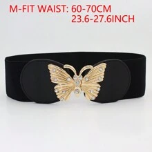 1 pezzo Cintura regolabile per vita grande per donna, fascia in vita elastica con decorazione di strass, elegante e versatile per estate, scuola, autunno, Ognissanti