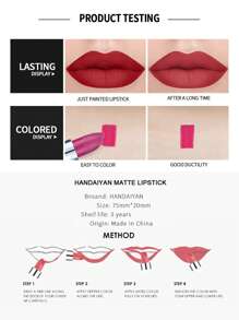 HANDAIYAN 哑光保湿唇膏，丝绒质地，适合音乐节、派对、户外旅行等场合，3.5克，返校季、万圣节、圣诞节等节日必备，彩妆必备，尤其适合千禧一代女性，生日/情人节/母亲节礼物佳选，派对庆祝必备，最佳色号 - 摩卡棕 - 查看 8