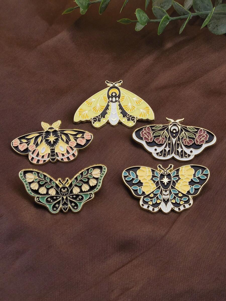 New Exquisite Butterfly Series Alloy Brooch Pin, Suitable For Jacket, Backpack, All Occasions, Prevents Clothing Slips - Multicolor - View 1