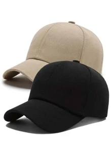 2 piezas Gorra de béisbol estilo vintage para hombre con decoración de parche - Multicolor - Ver 1