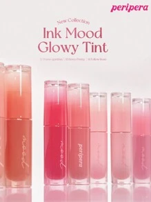 Peripera K-Beauty Ink Mood Glowy Tint, Water Bare Tint, Mirror Watery Lip Gloss, Glass Lip Gloss, Plumping, Natural Hydrating, Lightweight, Brightening, Long-Lasting Color, Comfortable Non-Sticky Wear, Suitable For Mask-Wearing, No White Cast, K-Beauty, Korean Cosmetics - #019 Mauve Chaos - 查看 10