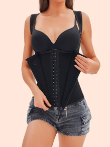 Gilet d'entraînement à la taille pour femmes, tondeuse à exercice, shapewear pour le dos et la taille avec fonction d'absorption de la transpiration, sport