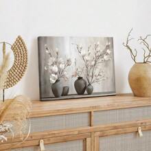 1pc Vibrant Magnolia Canvas Wall Art - Wooden Framed Contemporary Floral Print - Wall Art, Perfect Accent For Bedrooms, Living Rooms, Kitchens And More - Seasonal Fall Decorations,Poster Gifts Birthday Graduation