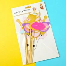 12pcs Multi-Colored Unicorn Themed Paper Photo Booth Props For Party Decoration - Multicolor - View 4