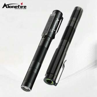  Alonefire 360°旋转U型环夹XPG LED便携式迷你手电筒，12小时续航，户外背包/帽子口袋/徒步旅行手电筒，C123A电池