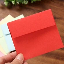 6pcs Colored Mini Envelopes Square Paper Envelope For Credit Cards/Membership Cards, 6 Candy Colors - Multicolor - View 4