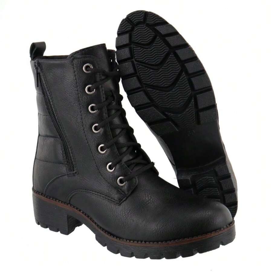 Women Mid-Calf Boots - 黑色 - 查看 1