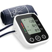 Monitor de presión arterial automático electrónico de brazo superior, máquina digital eléctrica de medición de la presión arterial, esfigmomanómetro con voz en inglés