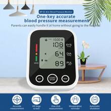 Monitor de presión arterial automático electrónico de brazo superior, máquina digital eléctrica de medición de la presión arterial, esfigmomanómetro con voz en inglés