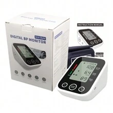 Monitor de presión arterial automático electrónico de brazo superior, máquina digital eléctrica de medición de la presión arterial, esfigmomanómetro con voz en inglés