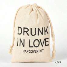 2入/5入/10入喝送禮小禮袋，具金屬光澤印花拉繩禮品袋 - 彩色 - 查看 25