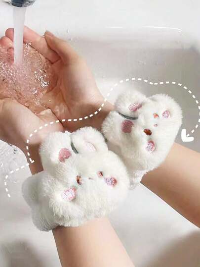 2/4条装多功能腕带毛巾，可用于洗脸、防汗、吸湿，可重复使用，适合家居浴室装饰、秋季装饰、返校季和头发护理。