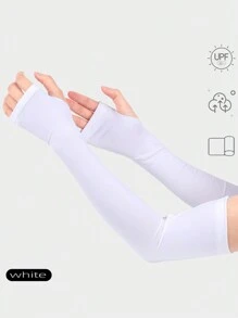 Manicotto del braccio in seta ghiacciata personalizzato con stampa del logo per le donne, copertura del braccio sportiva per la protezione solare dalle attività all'aperto come ciclismo, guida e protezione quotidiana dai raggi UV