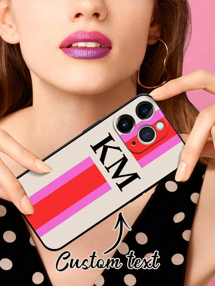 1 件定制姓名手机壳、个性化姓名设计手机壳、定制照片手机壳、带文字的个性化手机壳、定制文字手机壳、周年纪念礼物、情人节礼物、生日礼物、结婚礼物、母亲节礼物、父亲节礼物、挚友礼物、送给妈妈/爸爸的礼物、送给男朋友的礼物、送给女朋友的礼物 - 彩色 - 查看 1