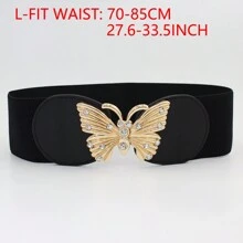 1 pezzo Cintura regolabile per vita grande per donna, fascia in vita elastica con decorazione di strass, elegante e versatile per estate, scuola, autunno, Ognissanti