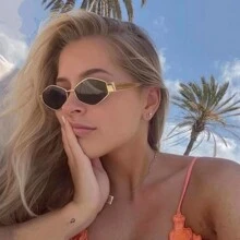 New Rhombus Fashionable Women Fashion Glasses, Summer Beach Party Glasses, Y2K Style, Suitable For Driving, Travel, Party, Outfit, Gift For Friends For Summer Beach Vacation,Outdoor,Travel