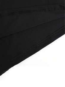 MURAMASA Camiseta de verano para hombre de cuello redondo y manga corta con estampado de plantas - Negro - Ver 5