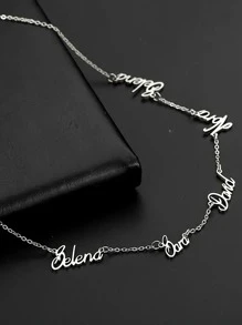 قلادة اسم مخصصة مصنوعة من الفولاذ المقاوم للصدأ بأسماء مزدوجة أو متعددة، هدية رائعة للأطفال والأمهات الجدد وللتذكار، عصرية، موضة الخريف، بسيطة، عادية، نمط نقود قديمة، مخصصة، هدية فريدة مثالية لصديقتها وأمها وعائلتها وأصدقائها وابنتها لمناسبات الأعياد والأعراس والأيام اليومية والحفلات الكبرى