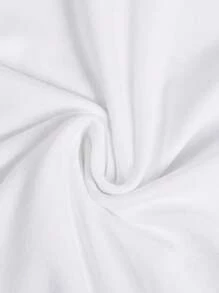 Hombres Camiseta con estampado de slogan - Blanco - Ver 5