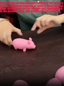Stress-Relieving Squishy Pig Toy, Slow Rising Release Pressure Toy - Pink - View 6