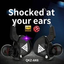 Tai nghe nhét tai QKZ AK6 Sport có dây 3,5 mm có mic chống ồn cho game thủ, nhạc sĩ, tai nghe kiểm âm - Đỏ - Xem 5