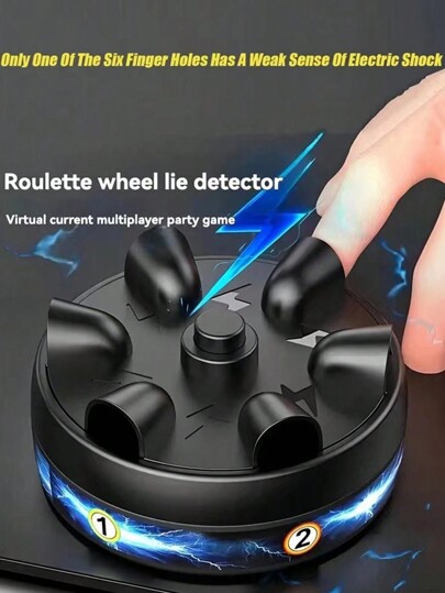 1 pieza Mini Detector de mentiras de seis dedos, Juego eléctrico de choque, juguete de broma novedoso