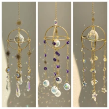 1 Máy bắt nắng pha lê phong thủy, Mặt dây chuyền ô tô, Trang trí tường treo cầu vồng ma thuật, Mặt dây chuyền pha lê giả tưởng, Trang trí treo nhà sản xuất cầu vồng, Trang trí tường cửa sổ sân vườn trong phòng gia đình - Nhiều màu - Xem 1