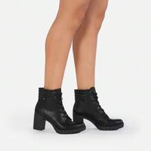 Women Mid-Calf Boots - 黑色 - 查看 5