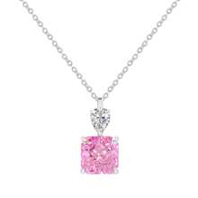 Exquisito collar de cobre con circonia cúbica rosa