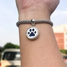 新款芳香疗法手链 手镯 精油首饰 玉米链 弹性可调节小盒手链 香水香味 香薰扩散手链 芳香疗法首饰 女士情侣手链 - 銀色 - 查看 8