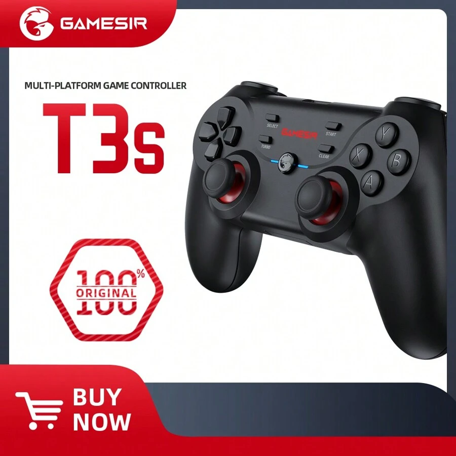 GameSir T3s黑色多平台遊戲手柄 - 黑色 - 查看 1