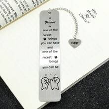 女性閨蜜/摯友書籤禮物，適用於少女、女性，送給唯一的閨蜜作為生日、畢業、告別、聖誕節等的禮物，同時也是具啟迪意義的書籤 - 銀色 - 查看 6