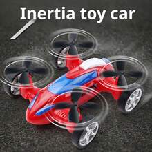 1pc Inertial Four-Wheel Drive Toy Car With Rotating Airfoil, Decompression Toy, Cool Toy Car - Multicolor - View 4