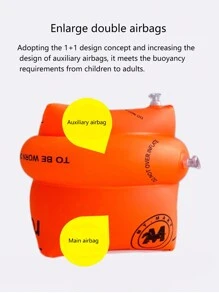 Braçadeiras Infláveis para Natação com Bolsas de Ar Duplas para Crianças, Projetadas para Piscina