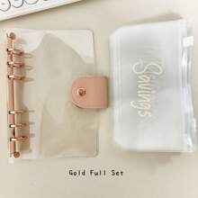 1 Set A6 Binder Budget Book,12pcs Letter Bags,Cash/Ticket/Bill Cards Organizer,Zipper Refill Bags,Management Planner Back To School