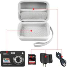 ALKOO Carrying Protective Case For Digital Camera, AbergBest 21 Mega Pixels 2.7" LCD Rechargeable HD/For Pixpro/For Canon PowerShot ELPH 180/190 /For DSCW800 / DSCW830 Cameras For Travel - Box Only