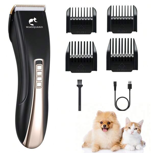 Electric Pet Hair Trimmer For Dogs & Cats, Usb Rechargeable, Pet Grooming Clipper