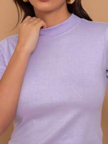 Women T-Shirts - 紫丁香色 - 查看 3