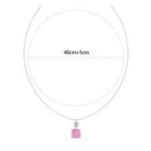 Exquisito collar de cobre con circonia cúbica rosa