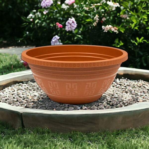 Kit 12 Vasos Plástico Redondo 6 Litros Para Rosa Do Deserto Pata De Elefante Mini