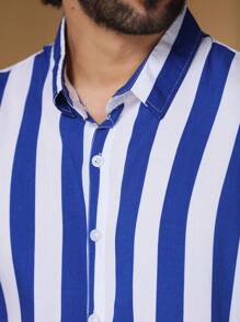 Men Shirts - Azul y blanco - Ver 6