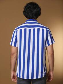 Men Shirts - Azul y blanco - Ver 3