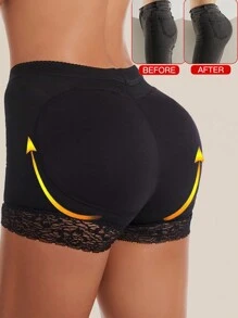 1 Stück Damen Po-Polster-Höschen mit Po-Lifter-, Körper- und Taillentrainer-, Bauchwegfunktion, flachen Bauch Polster und Hüftformer, Fake-Po Unterwäsche.