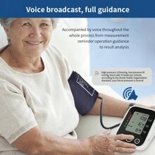 Monitor de presión arterial automático electrónico de brazo superior, máquina digital eléctrica de medición de la presión arterial, esfigmomanómetro con voz en inglés